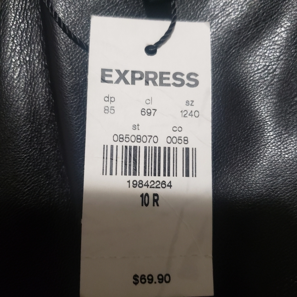 Express Black Leather Pants....size:10 R - Picture 10 of 14